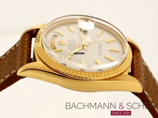 Neat Fake Rolex Day-date 36 1803 Cosc Automatic Movement 36mm Yellow Gold Case Mens/unisex Watch - Image 4