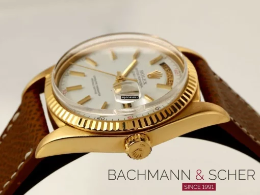 Neat Fake Rolex Day-date 36 1803 Cosc Automatic Movement 36mm Yellow Gold Case Mens/unisex Watch - Image 6