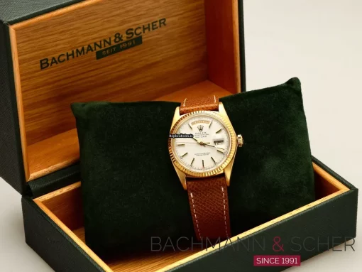 Neat Fake Rolex Day-date 36 1803 Cosc Automatic Movement 36mm Yellow Gold Case Mens/unisex Watch - Image 8