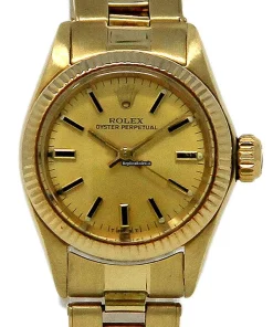 Aaa Replica Rolex Oyster Perpetual 26 6719 Automatic Movement 26mm Yellow Gold Case Womens Watch