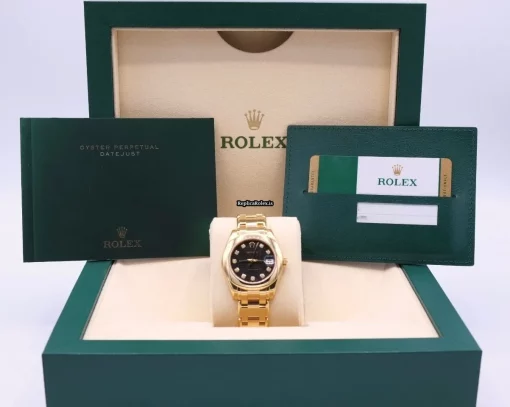 Fabulous Replica Rolex Pearlmaster 81208 Automatic Movement 34mm Yellow Gold Case Womens Watch - Image 2