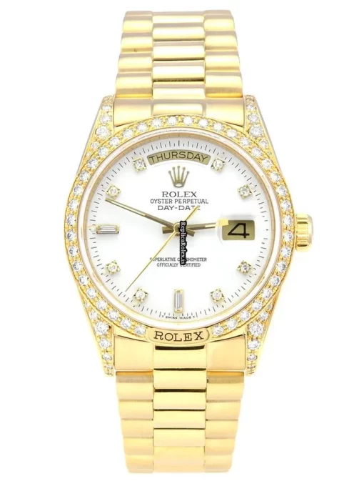 Superb Replica Rolex Day-date 18138 Caliber 3055 Automatic Movement 36mm Yellow Gold Case Mens/unisex Watch