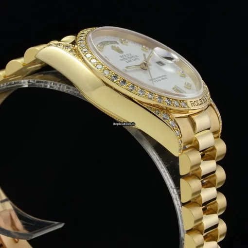 Superb Replica Rolex Day-date 18138 Caliber 3055 Automatic Movement 36mm Yellow Gold Case Mens/unisex Watch - Image 16