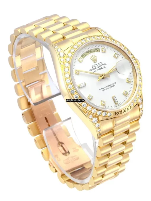 Superb Replica Rolex Day-date 18138 Caliber 3055 Automatic Movement 36mm Yellow Gold Case Mens/unisex Watch - Image 3