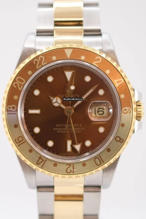 Amazing Fake Rolex Gmt-master II 16713 Caliber 3185 Automatic Movement 40mm Gold/steel Case Mens/unisex Watch - Image 3