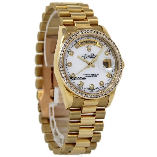 Offering Replica Rolex Day-date 36 18048 Automatic Movement 36mm Yellow Gold Case Mens/unisex Watch - Image 5