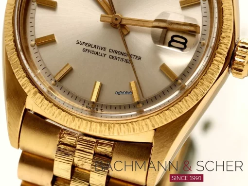 Superior Fake Rolex Datejust 1601 Cosc Automatic Movement 36mm Yellow Gold Case Mens/unisex Watch - Image 2