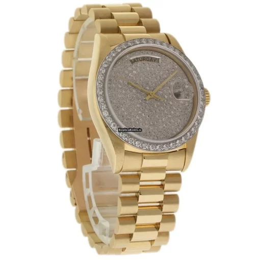 Reliable Replica Rolex Day-date 36 18038 Automatic Movement 36mm Yellow Gold Case Mens/unisex Watch - Image 5