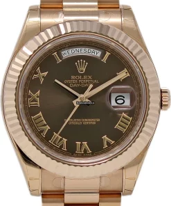 Fine Replica Rolex Day-date II 218235 Caliber 3156 Automatic Movement 41mm Rose Gold Case Mens/unisex Watch