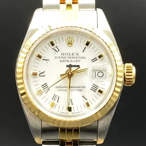 Aaa Fakes Rolex Lady-datejust 69173 Caliber 2135 Automatic Movement 26mm Gold/steel Case Womens Watch