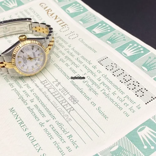 Aaa Fakes Rolex Lady-datejust 69173 Caliber 2135 Automatic Movement 26mm Gold/steel Case Womens Watch - Image 3