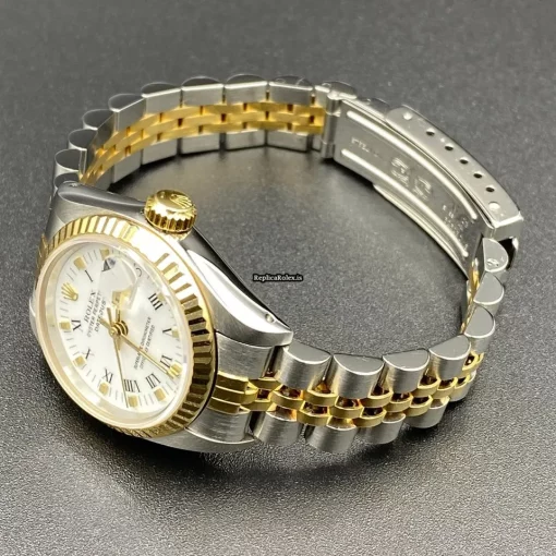 Aaa Fakes Rolex Lady-datejust 69173 Caliber 2135 Automatic Movement 26mm Gold/steel Case Womens Watch - Image 5