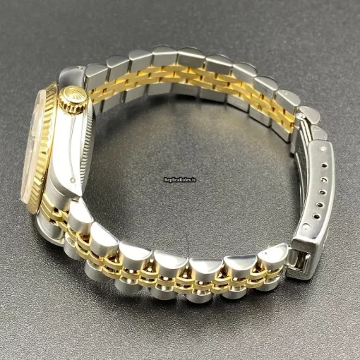 Aaa Fakes Rolex Lady-datejust 69173 Caliber 2135 Automatic Movement 26mm Gold/steel Case Womens Watch - Image 6