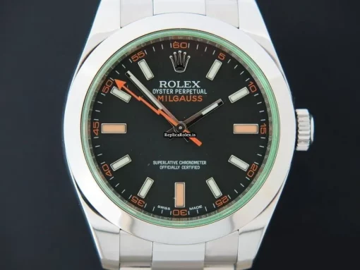 Fantastic Replicas Rolex Milgauss 116400gv Automatic Movement 40mm Steel Case Mens/unisex Watch - Image 2