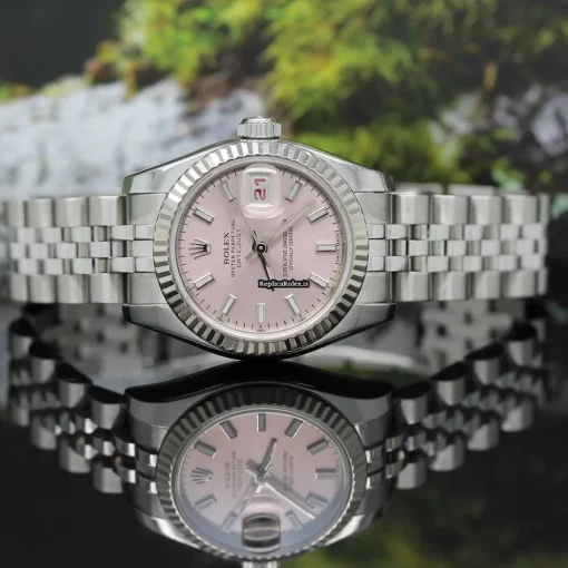 Terrific Knockoff Rolex Lady-datejust 179174 Caliber 2235 Automatic Movement 26mm Gold/steel Case Womens Watch - Image 3