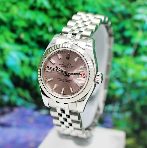 Terrific Knockoff Rolex Lady-datejust 179174 Caliber 2235 Automatic Movement 26mm Gold/steel Case Womens Watch - Image 6