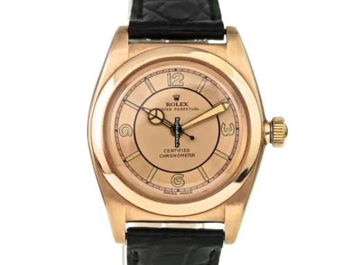 Excellent Clone Rolex Bubble Back 3372 Cosc Automatic Movement 31mm Rose Gold Case Mens/unisex Watch - Image 3