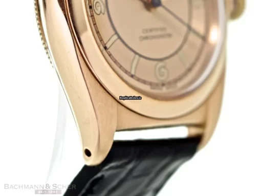 Excellent Clone Rolex Bubble Back 3372 Cosc Automatic Movement 31mm Rose Gold Case Mens/unisex Watch - Image 5