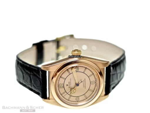 Excellent Clone Rolex Bubble Back 3372 Cosc Automatic Movement 31mm Rose Gold Case Mens/unisex Watch - Image 6