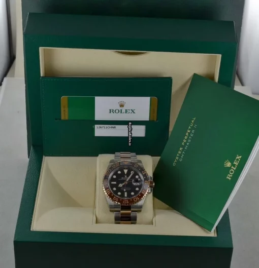 Perfect Replica Rolex Gmt-master II 126711chnr Caliber 3285 Automatic Movement 40mm Gold/steel Case Mens/unisex Watch - Image 2