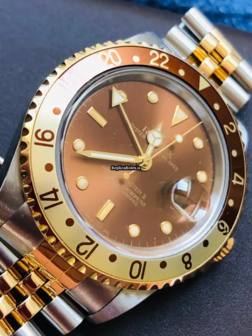 Fabulous Replica Rolex Gmt-master II 16713 Caliber 3185 Automatic Movement 40mm Gold/steel Case Mens/unisex Watch