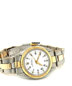Superb Fake Rolex Oyster Perpetual 1966 Manual Winding Movement 24x27mm Gold/steel Case Womens Watch