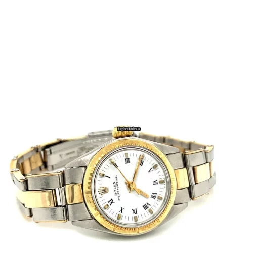 Superb Fake Rolex Oyster Perpetual 1966 Manual Winding Movement 24x27mm Gold/steel Case Womens Watch