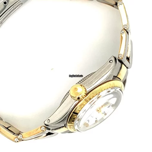 Superb Fake Rolex Oyster Perpetual 1966 Manual Winding Movement 24x27mm Gold/steel Case Womens Watch - Image 6