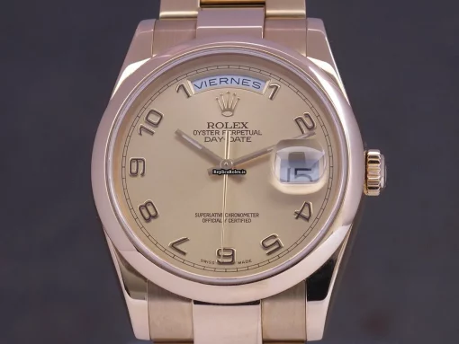 Top Fake Rolex Day-date 36 118208 Caliber 3155 Automatic Movement 36mm Yellow Gold Case Mens/unisex Watch