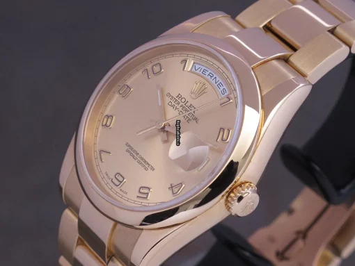 Top Fake Rolex Day-date 36 118208 Caliber 3155 Automatic Movement 36mm Yellow Gold Case Mens/unisex Watch - Image 10