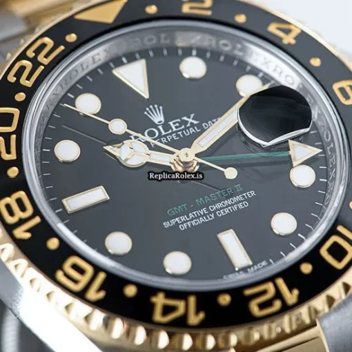 High-end Replica Rolex Gmt-master II 116713ln Automatic Movement 40mm Gold/steel Case Mens/unisex Watch - Image 10