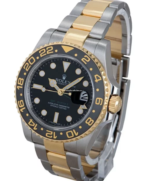 High-end Replica Rolex Gmt-master II 116713ln Automatic Movement 40mm Gold/steel Case Mens/unisex Watch - Image 3