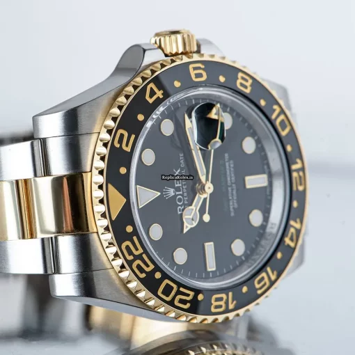 High-end Replica Rolex Gmt-master II 116713ln Automatic Movement 40mm Gold/steel Case Mens/unisex Watch - Image 8