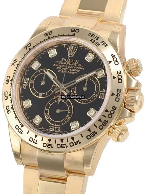 Awesome Clone Rolex Daytona 116508 Caliber 4130 Automatic Movement 40mm Yellow Gold Case Mens/unisex Watch