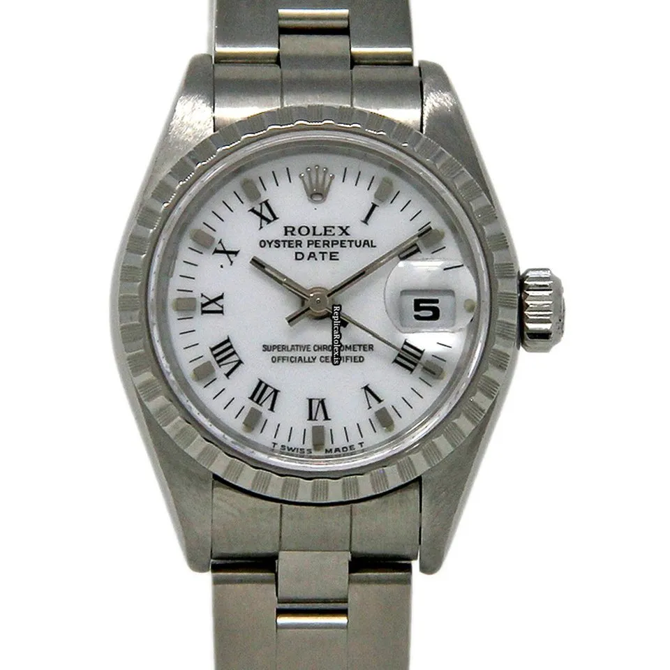 Pleasing Fake Rolex Oyster Perpetual Lady Date 69240 Automatic Movement 26mm Steel Case Womens Watch
