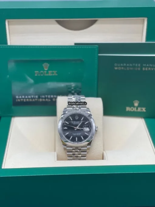 Incredible Fake Rolex Datejust 126300 Caliber 3235 Automatic Movement 41x48mm Steel Case Mens/unisex Watch - Image 2