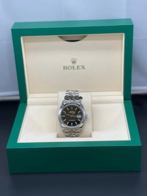 Incredible Fake Rolex Datejust 126300 Caliber 3235 Automatic Movement 41x48mm Steel Case Mens/unisex Watch - Image 3