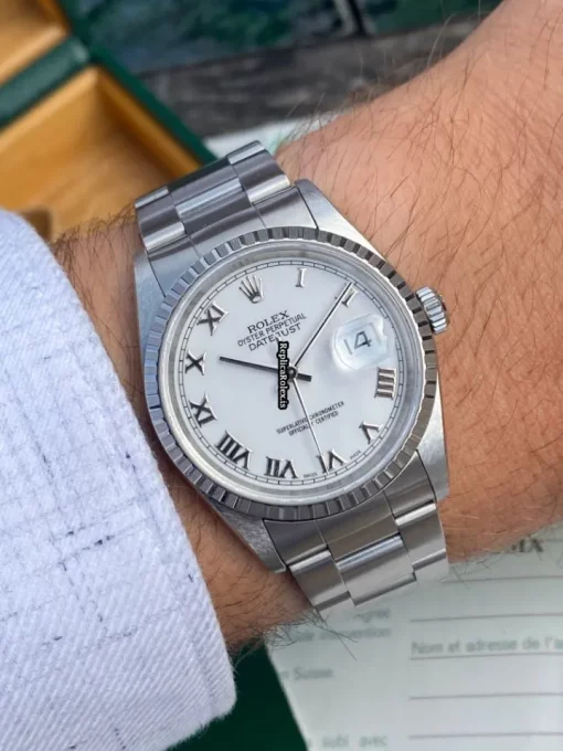 Trustworthy Replica Rolex Datejust 16220 Caliber 3135 Automatic Movement 36mm Steel Case Mens/unisex Watch - Image 4