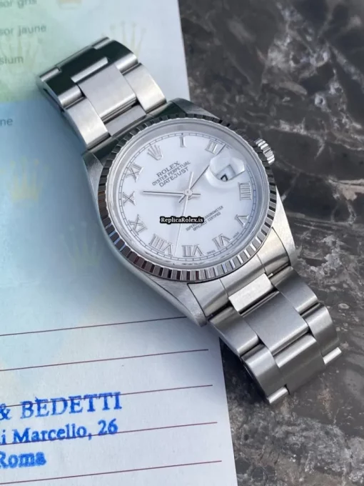 Trustworthy Replica Rolex Datejust 16220 Caliber 3135 Automatic Movement 36mm Steel Case Mens/unisex Watch - Image 7