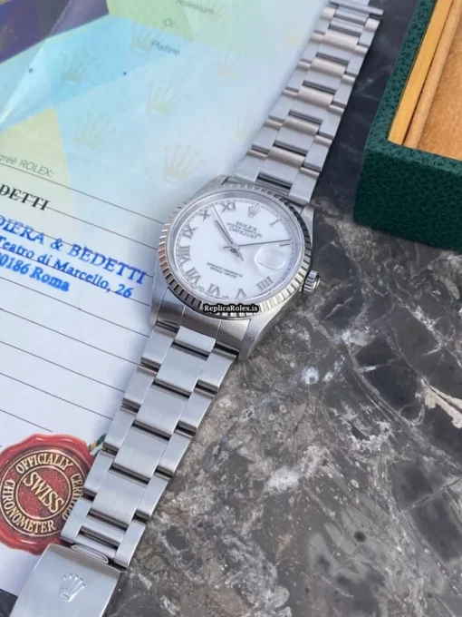 Trustworthy Replica Rolex Datejust 16220 Caliber 3135 Automatic Movement 36mm Steel Case Mens/unisex Watch - Image 9