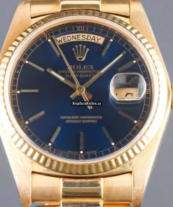 Perfect Replica Rolex Day-date 36 18038 Caliber 3055 Automatic Movement 36mm Yellow Gold Case Mens/unisex Watch