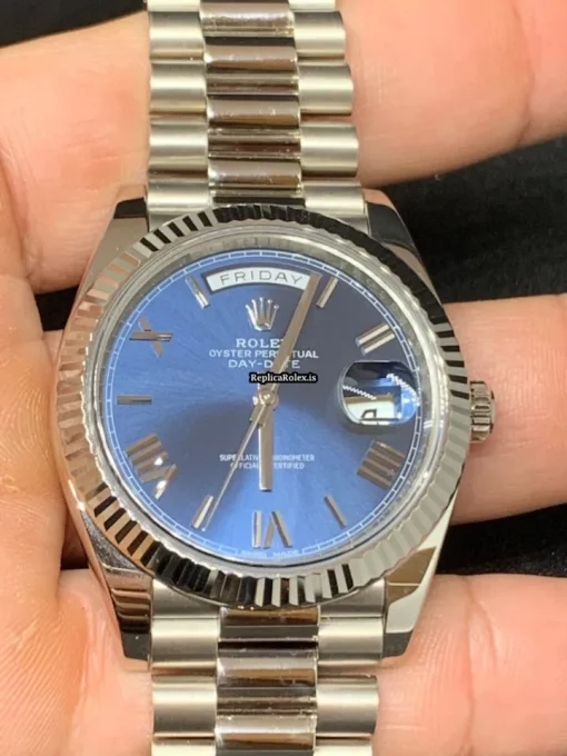 High Quality Fake Rolex Day-date 40 228239 Caliber 3255 Automatic Movement 40mm White Gold Case Mens/unisex Watch - Image 2