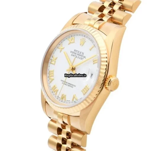 Offering Replica Rolex Datejust 16238 Caliber 3135 Automatic Movement 36mm Yellow Gold Case Watch - Image 2