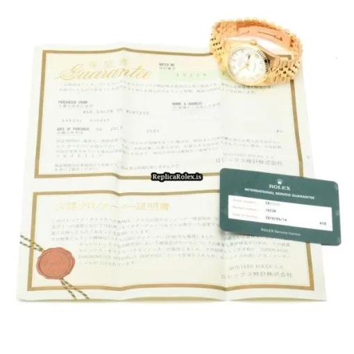 Offering Replica Rolex Datejust 16238 Caliber 3135 Automatic Movement 36mm Yellow Gold Case Watch - Image 5