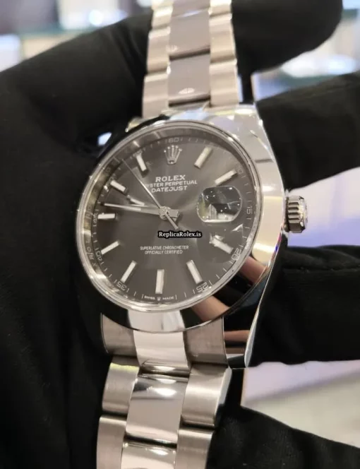 Terrific Replica Rolex Datejust 126300 Caliber 3235 Automatic Movement 41x48mm Steel Case Mens/unisex Watch - Image 2