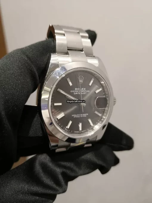 Terrific Replica Rolex Datejust 126300 Caliber 3235 Automatic Movement 41x48mm Steel Case Mens/unisex Watch - Image 3