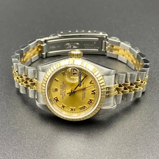 Awesome Replica Rolex Lady-datejust 79173 Caliber 2235 Automatic Movement 26mm Gold/steel Case Womens Watch - Image 4