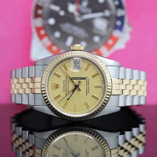 Amazing Fake Rolex Lady-datejust 68273 Caliber 2135 Automatic Movement 31mm Gold/steel Case Womens Watch