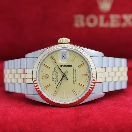 Amazing Fake Rolex Lady-datejust 68273 Caliber 2135 Automatic Movement 31mm Gold/steel Case Womens Watch - Image 2