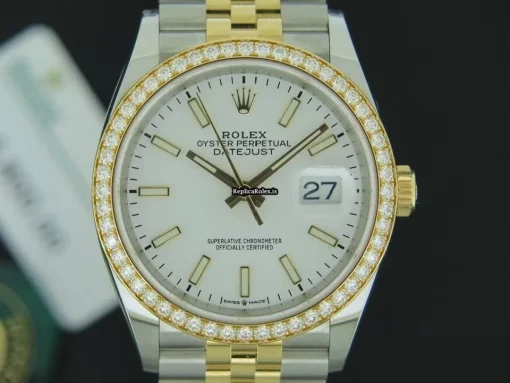 Terrific Replica Rolex Datejust 126283rbr Automatic Movement 36mm Gold/steel Case Mens/unisex Watch - Image 2